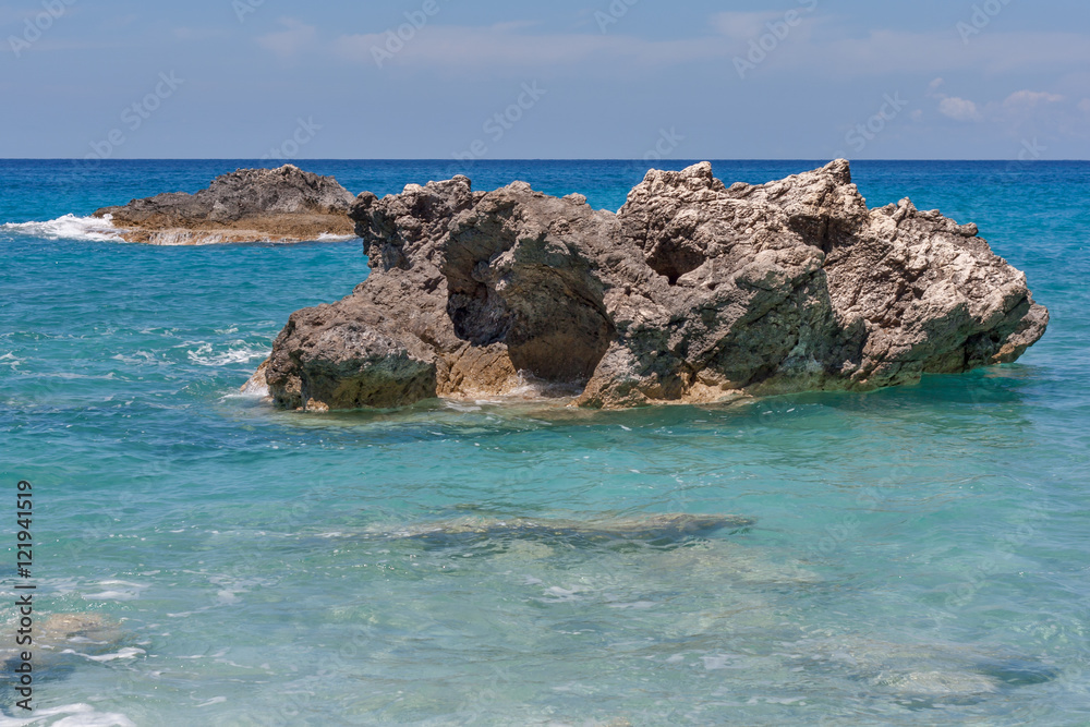 Obraz premium Katisma Beach, Lefkada, Ionian Islands, Greece