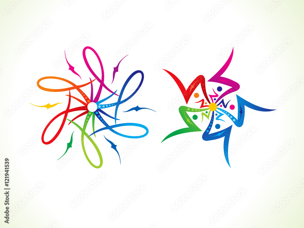 Fototapeta premium abstract artistic multiple colorful floral