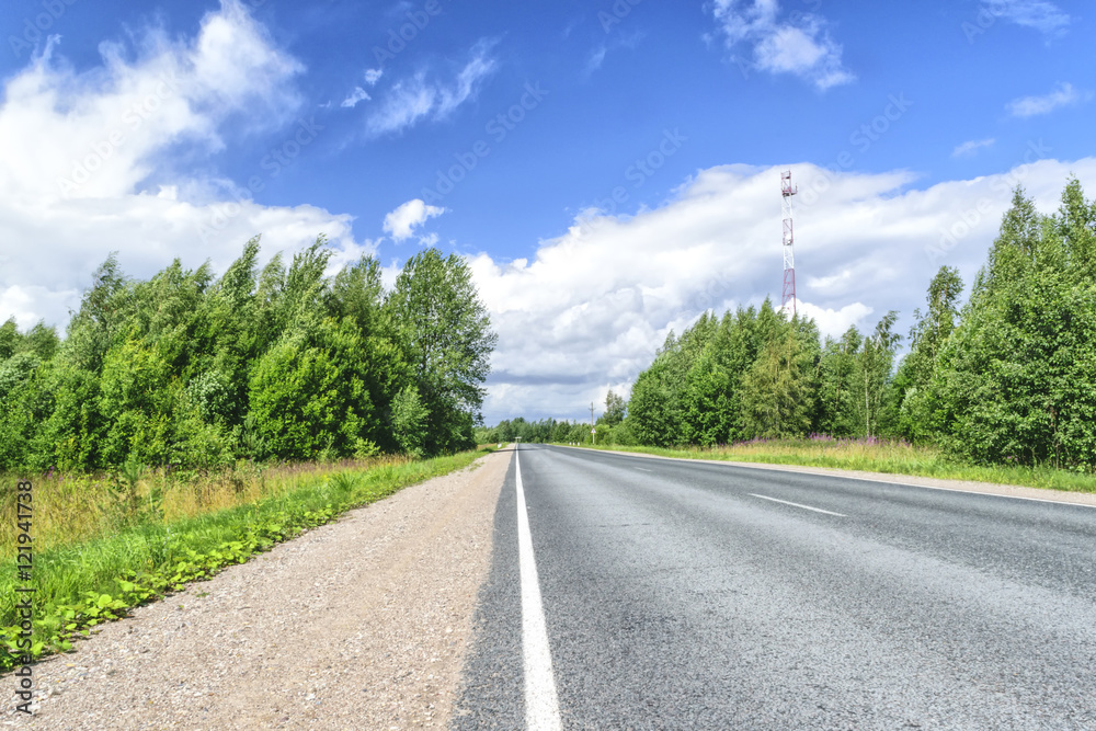 Highway on a summer day Highway on a summer day
