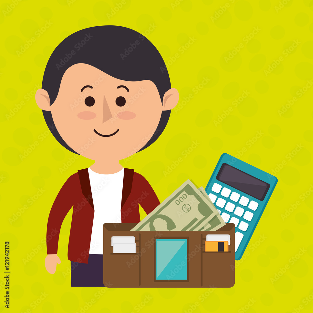 man calculator wallet money vector illustration eps 10 man calculator wallet money vector illustration eps 10
