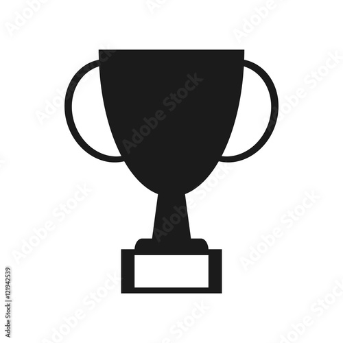 Trophy cup icon. winner competition and success theme. Isolated design. Vector illustration
