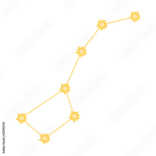 Ursa Major icon in cartoon style isolated on white background. Space symbol stock vector illustration.