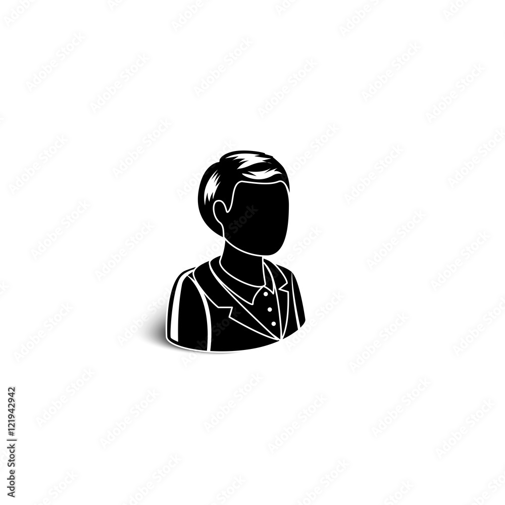 People Icon - Isolated On White Background. Vector Illustration, Graphic Design. For Web, Websites, Print Material, Promotion Template