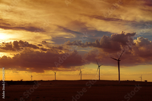 Wind Turbines on Flat Land