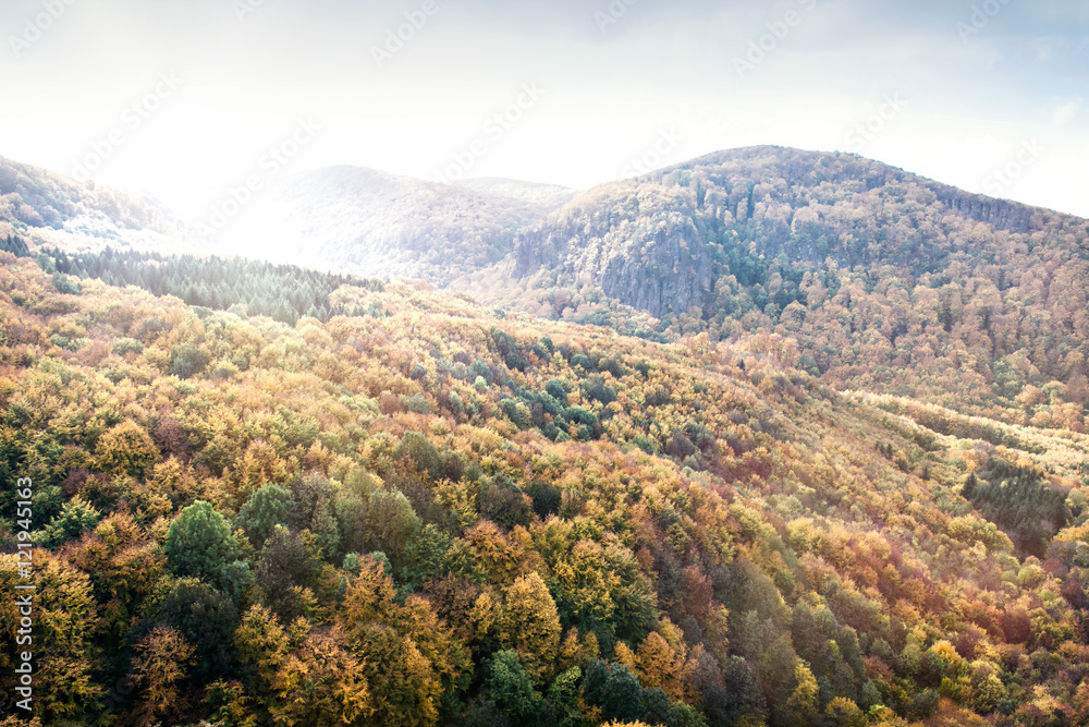 Mountains in Slovakia: Beautiful landscape in autumn. Colorful f