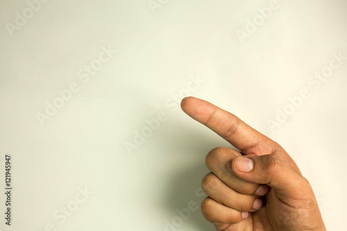 finger point on screen, isolated white background