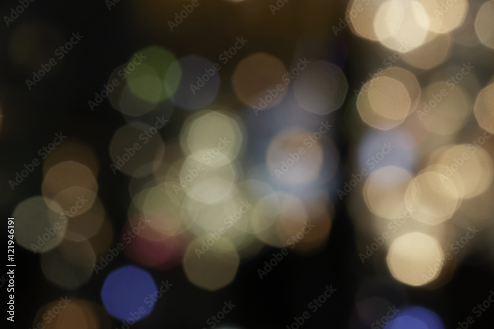 Lights blurred bokeh background from chrystal chandelier light