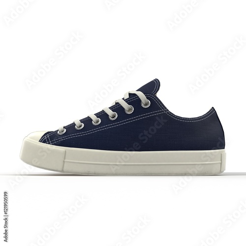 Convenient for sports mens sneakers. Presented on a white. 3D illustration