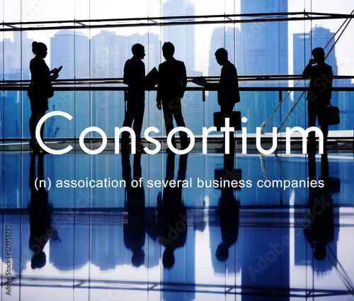 Consortium Alliance Combine Cooperative Group Concept photo