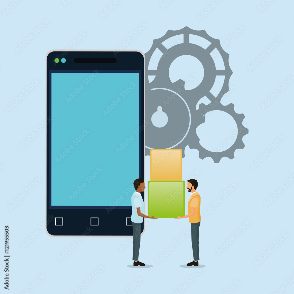 people and gears teamwork related icons image vector illustration design people and gears teamwork related icons image vector illustration design