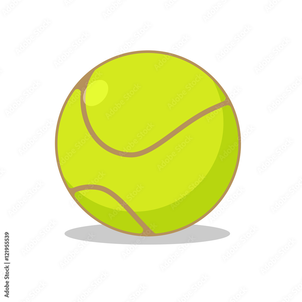 Tennis ball isolated. Sports accessories for tennis. Scope for s