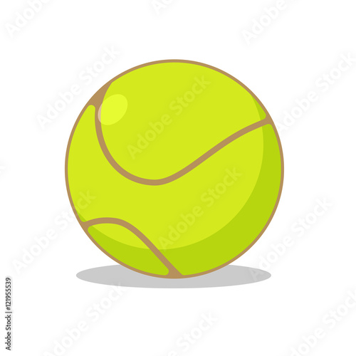 Tennis ball isolated. Sports accessories for tennis. Scope for s