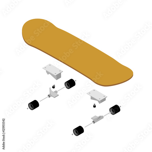 Skateboard structure. Board for skiing specification circuit. Tr