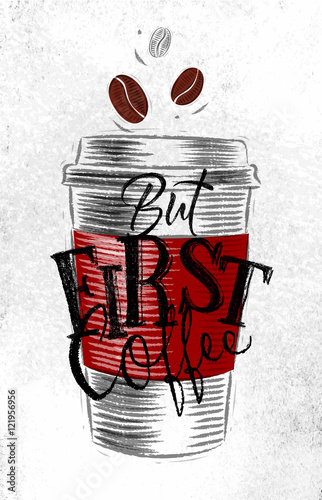 Poster first coffee