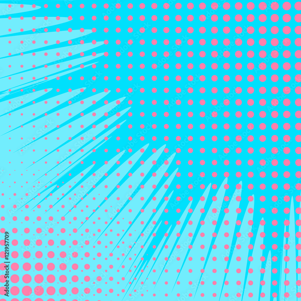 Fototapeta premium Abstract Creative concept vector comics pop art style blank layout template with clouds beams and isolated dots pattern on background. For Web and Mobile Applications, illustration template design