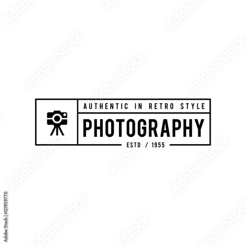 vector set of photography studio logos, badges and labels. logotype design elements