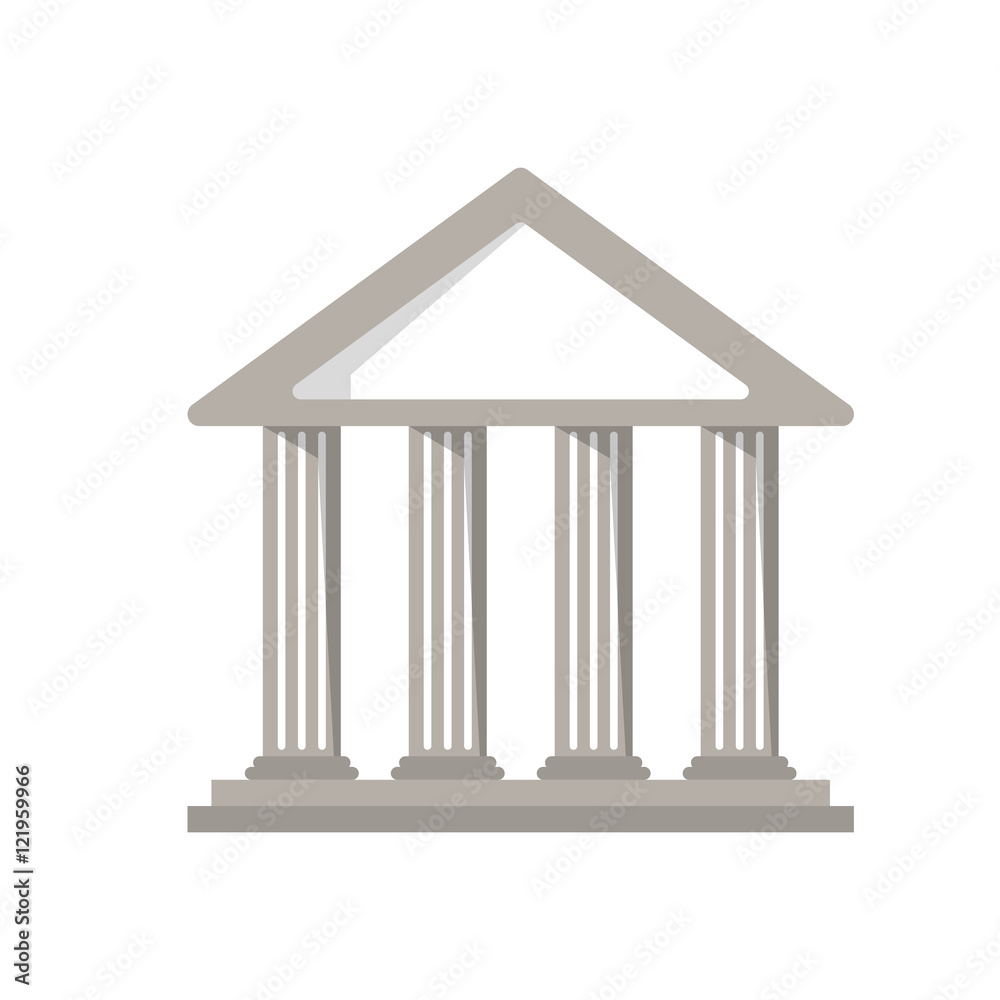 Bank building icon. Financial item commerce and market theme. Isolated design. Vector illustration Bank building icon. Financial item commerce and market theme. Isolated design. Vector illustration