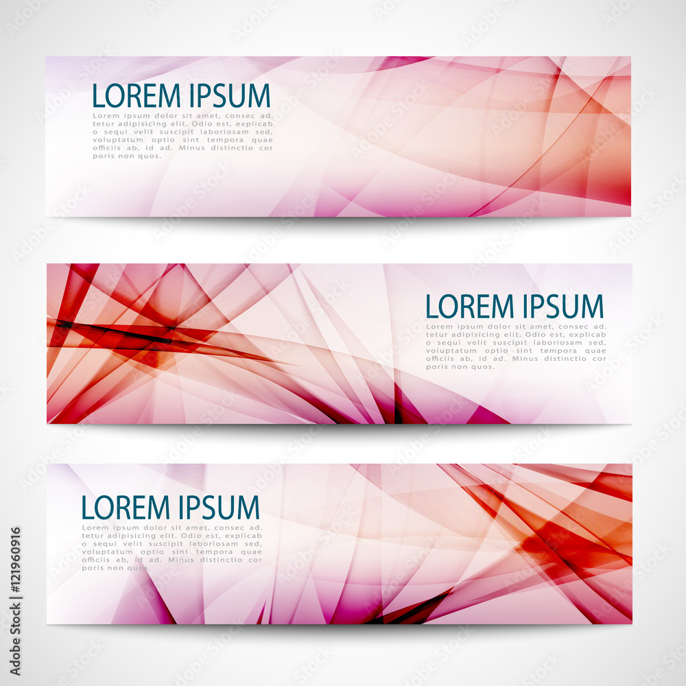 Naklejka premium Abstract header red wave white vector design