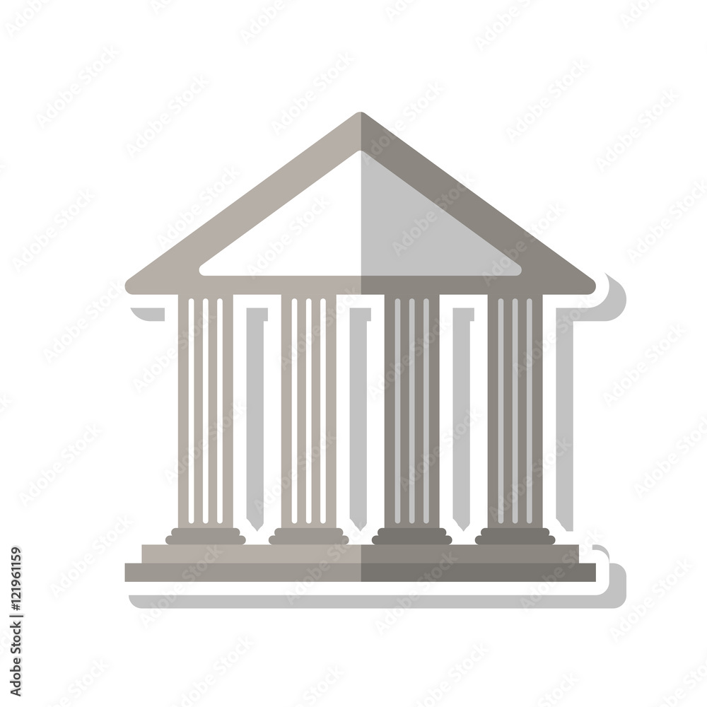 Bank building icon. Financial item commerce and market theme. Isolated design. Vector illustration Bank building icon. Financial item commerce and market theme. Isolated design. Vector illustration