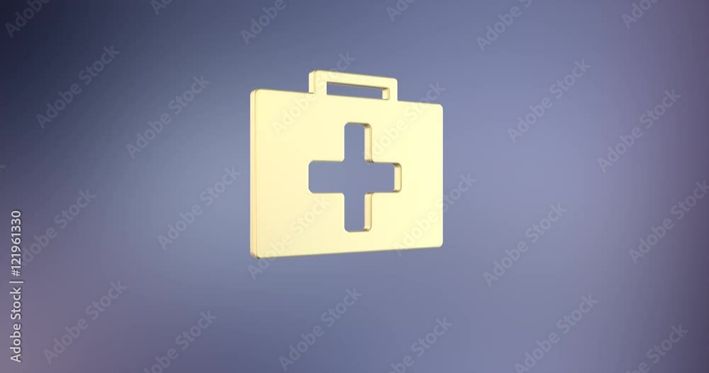 Animated First Aid Medical Kit Gold 3d Icon Loop Modules for edit with alpha matte
Animated First Aid Medical Kit Gold 3d Icon Loop Modules for edit with alpha matte
