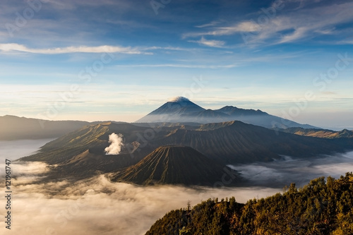 Bromo mountain and mist