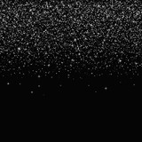 Silver glitter texture. Falling stars effect. Abstract vector background.
