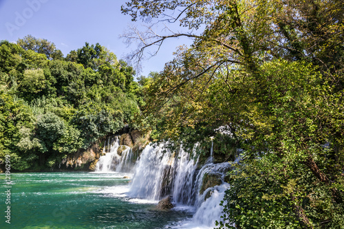 Waterfall  Croatia  Krka National park lake