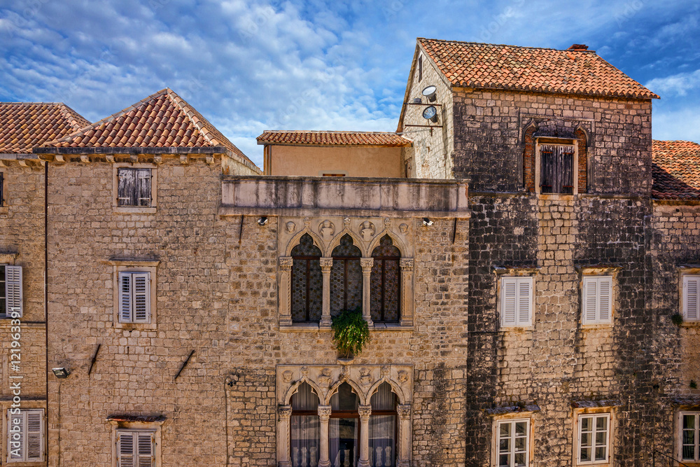 Trogir town street houses, Croatia Trogir town street houses, Croatia