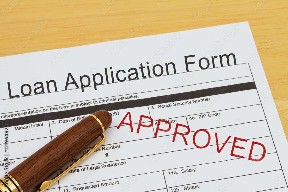 Fototapeta premium Applying for a Loan Approved