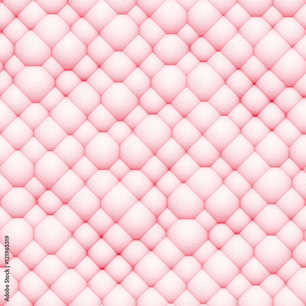 seamless background made of rounded pink cubes