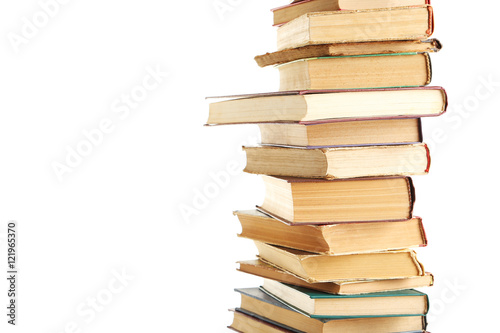 Old books isolated on a white background