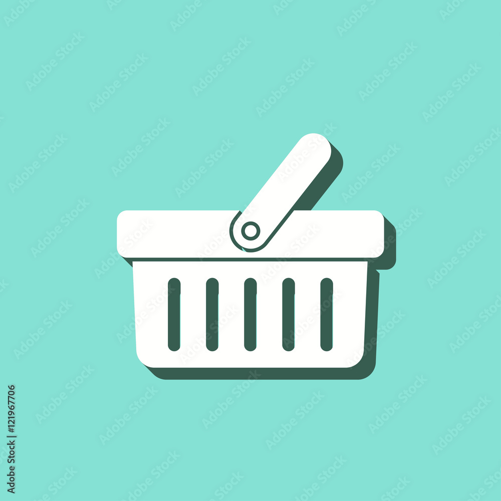 Shopping basket - vector icon.