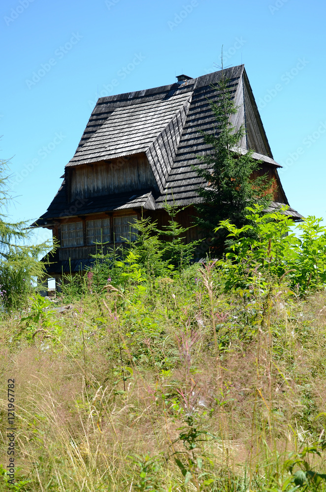 Wooden house in the mountains (The Tatras in Poland)