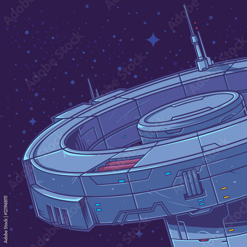 Vector illustration of a space station