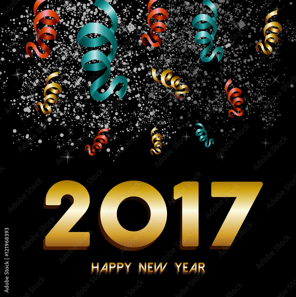 New Year 2017 firework explosion design