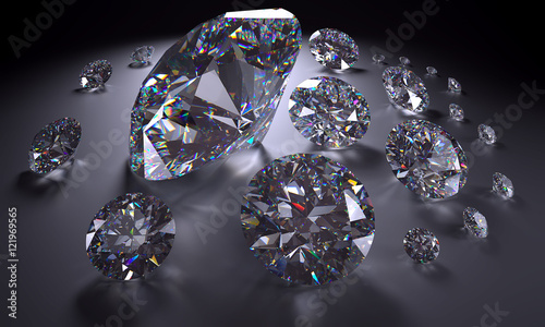 Diamonds close-up
