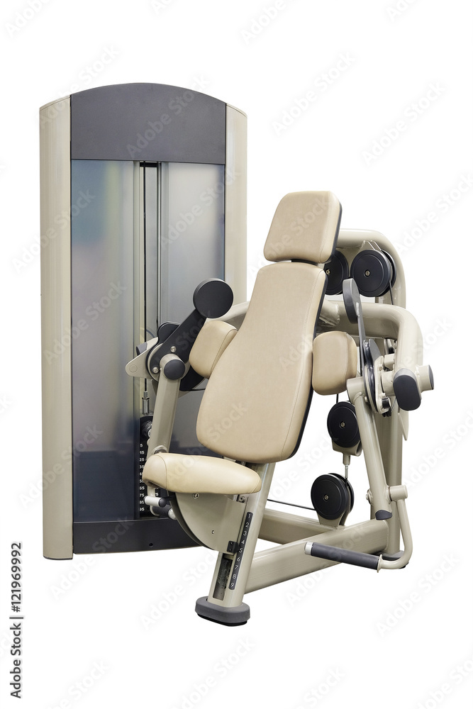 Naklejka premium Interior of a fitness hall with sport equipment