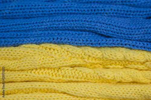 knitted flag of Ukraine