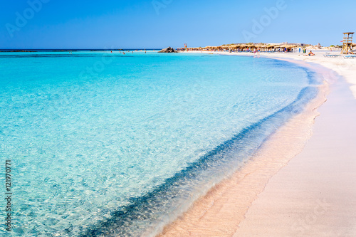 Clear water on Elafonisi beach. Crete. Greece.