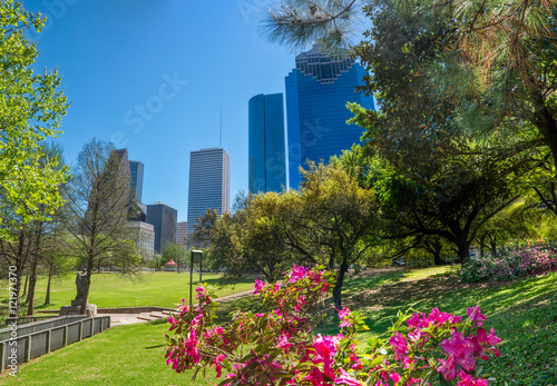 Houston Skyline from Sam Houston Park photo