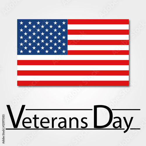 Veterans Day Badge Vector Illustration. EPS 10