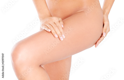 Beautiful slim female nude body