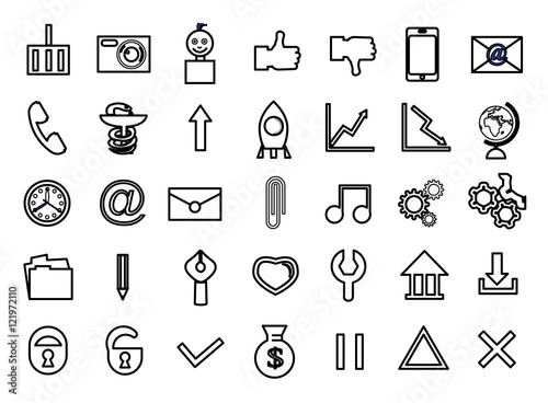 Set icons outline black for site