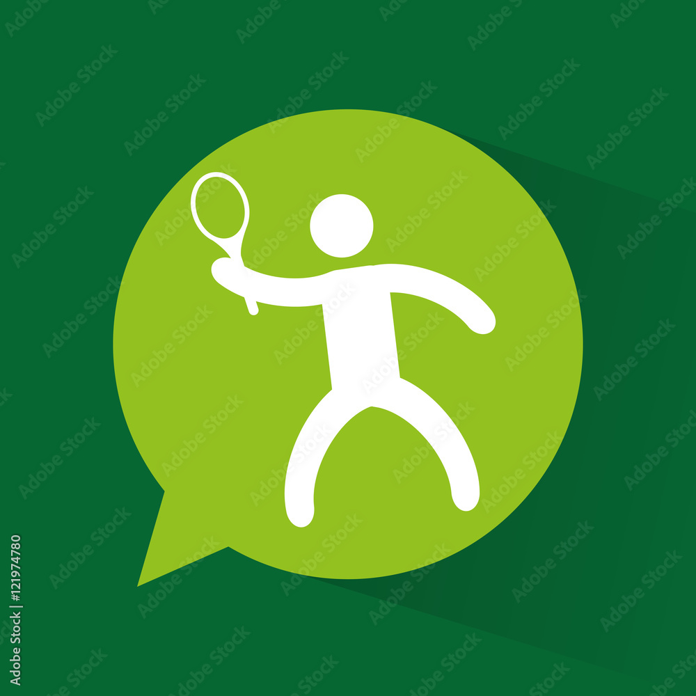 Fototapeta premium athlete avatar with sport icon vector illustration design