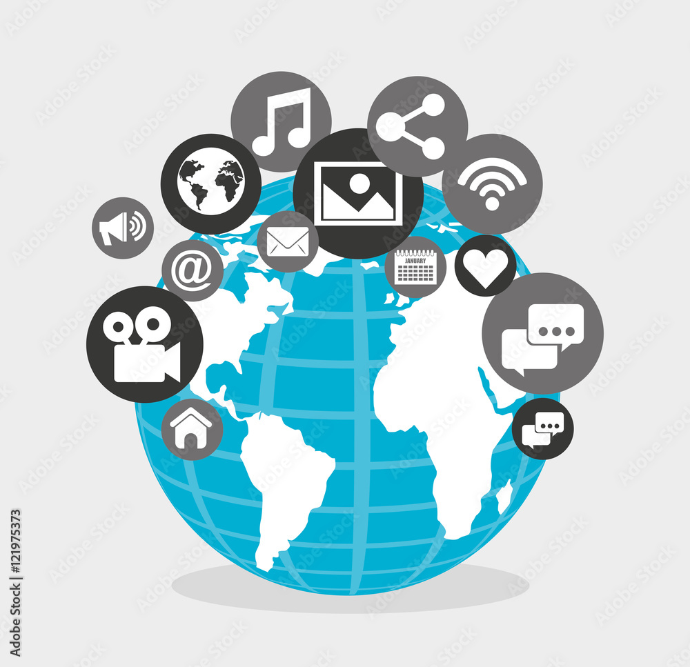social media set flat icons vector illustration design social media set flat icons vector illustration design