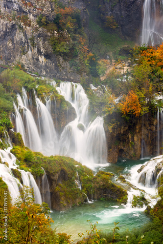 Autum colors and waterfalls of Plitvice National Park