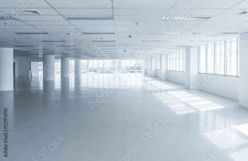 Bright clean empty office building floor