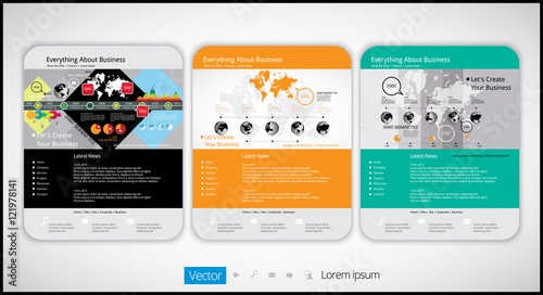 Web design template, vector