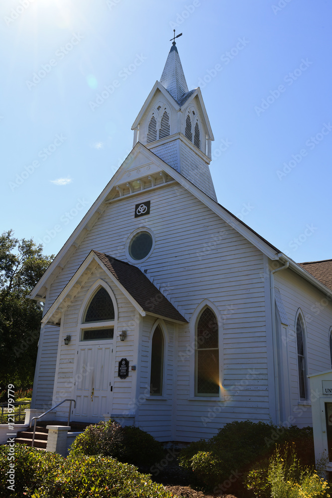 Historic Trinity Methodist Church in Southport, North Carolina, present sanctuary erected 1889