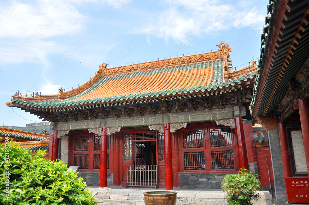 Diguang Hall in the Shenyang Imperial Palace (Mukden Palace), Shenyang, Liaoning Province, China. Shenyang Imperial Palace is UNESCO world heritage site built in 400 years ago.
